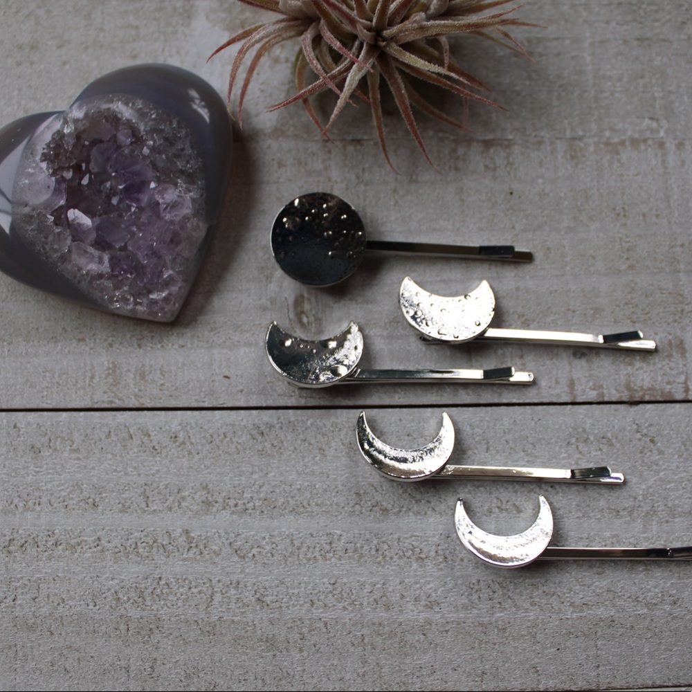 Moon Phase Hair Pin Set - Picture 4 of 6